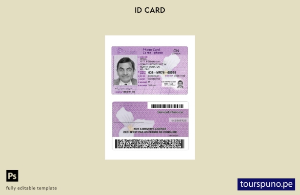 Plantilla de tarjeta fotográfica lista para imprimir Canadá Ontario